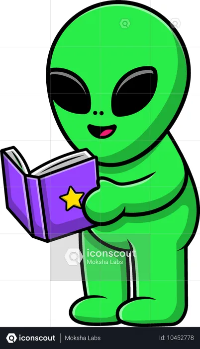 Libro de lectura extraterrestre  Ilustración