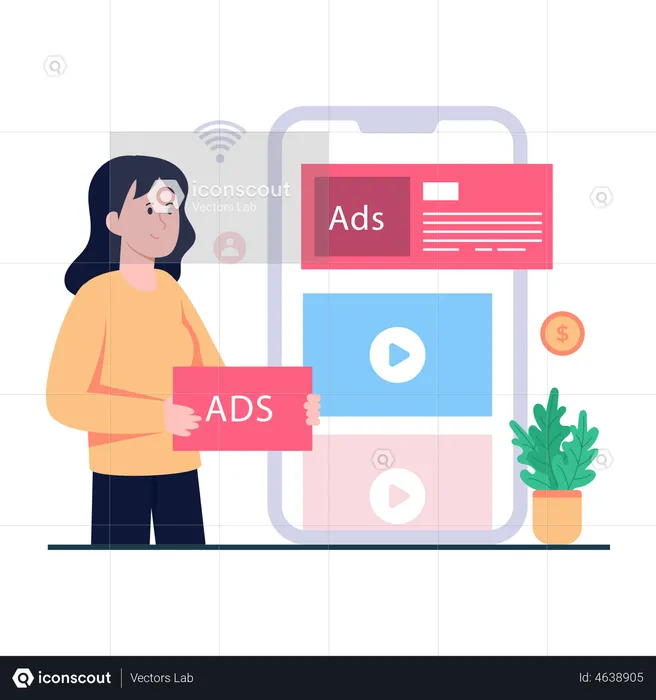 Mobile Ad  Illustration