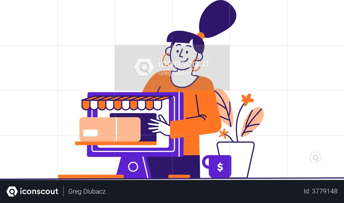 Online Shopping Store  Illustration