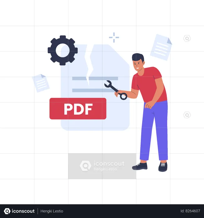 Reparación de pdf  Ilustración