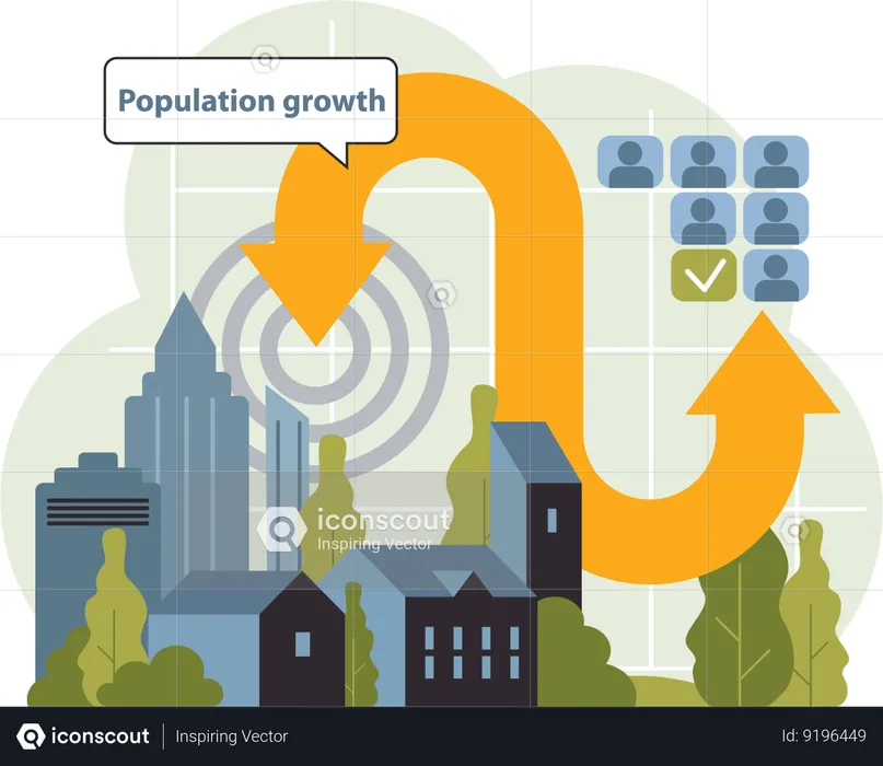 Population growth  Illustration