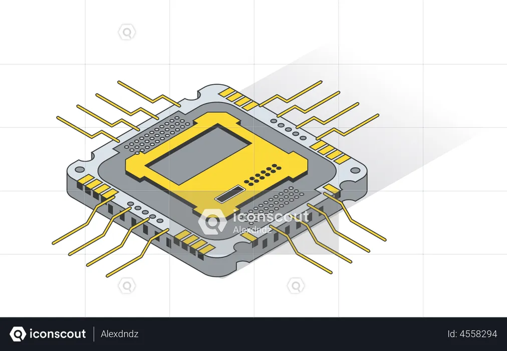 Puce du processeur  Illustration
