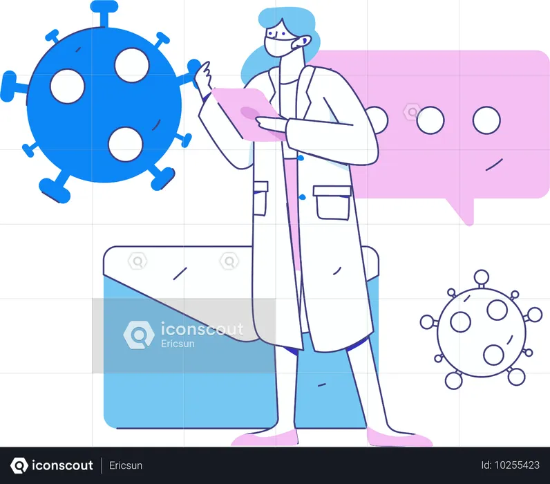 Researcher performs lab analysis  Illustration