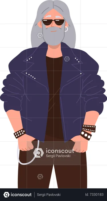 Rock band member  Illustration