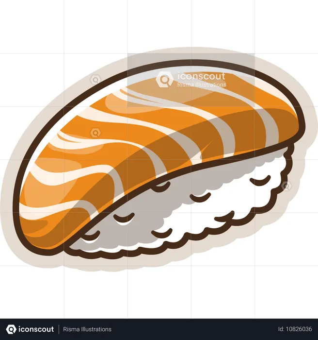 Salmon Sushi  Illustration