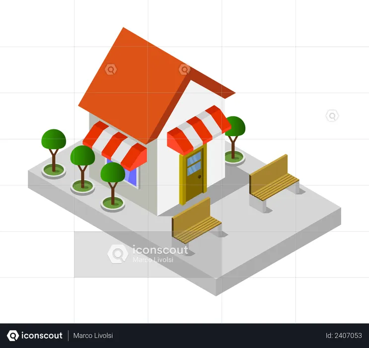 Shopping center  Illustration