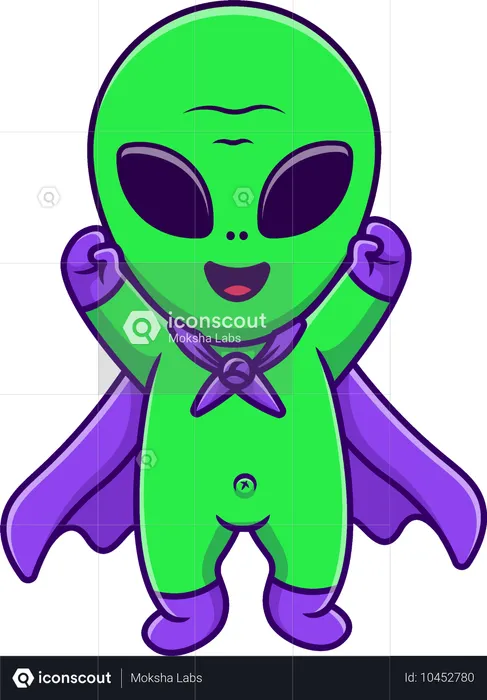 Superhéroe extraterrestre volando  Ilustración