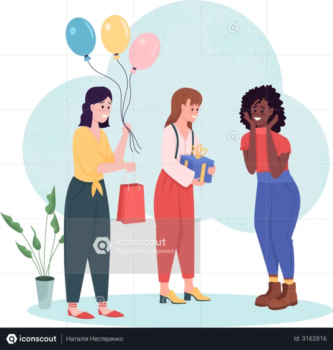 Surprise Birthday party  Illustration