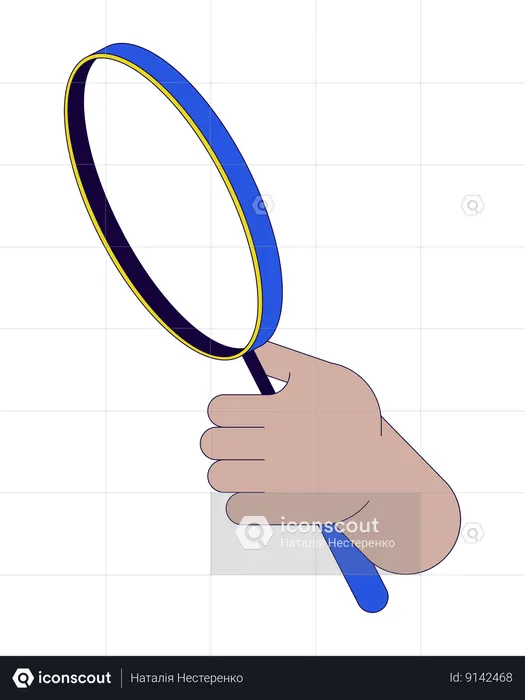 Zoom magnifying glass  Illustration