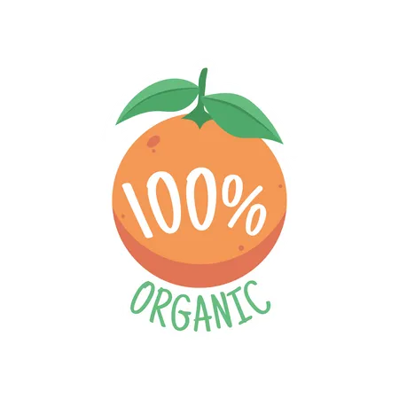 100% Organic  Illustration