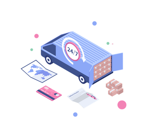 24 hour delivery  Illustration