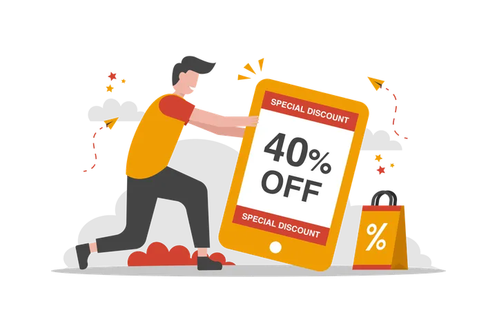 40 percent discount  Illustration