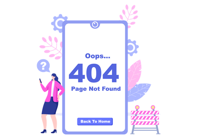 Error 404  Ilustración