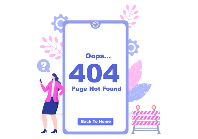 Error 404  Ilustración