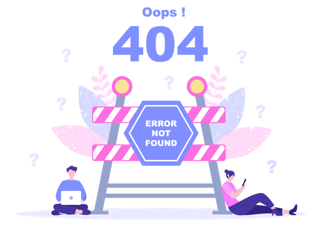 Error 404  Ilustración