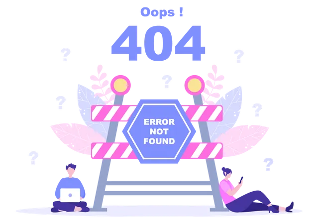 Error 404  Ilustración