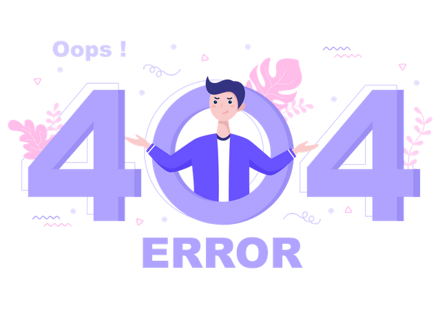 Error 404  Ilustración