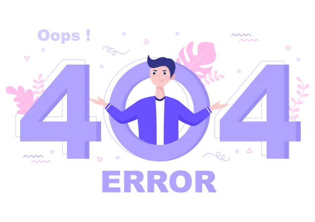 Error 404  Ilustración