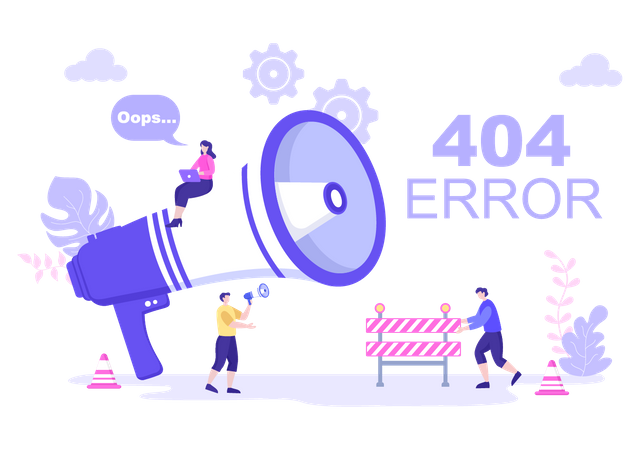 Error 404  Ilustración