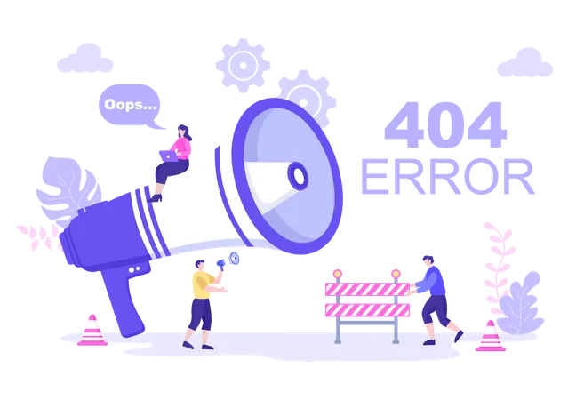 Error 404  Ilustración