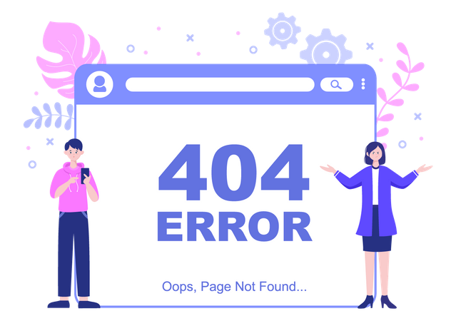 Error 404  Ilustración