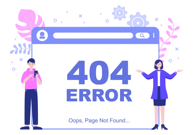 Error 404  Ilustración