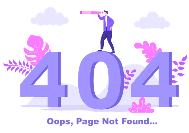 Error 404  Ilustración