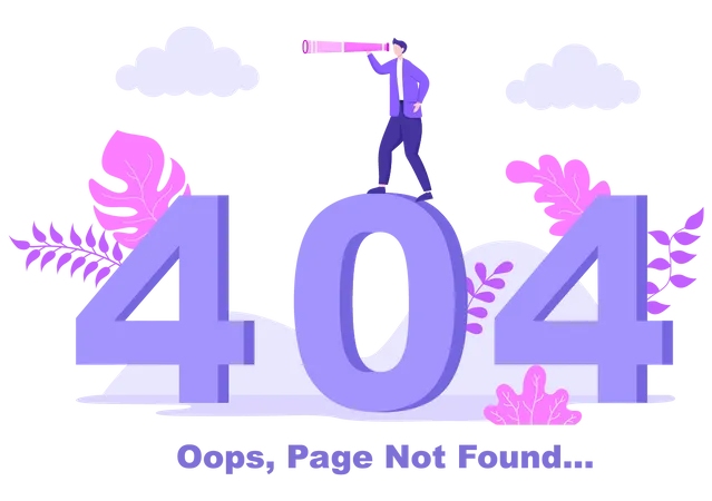 Error 404  Ilustración