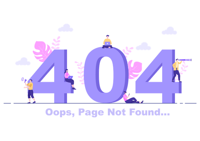 Error 404  Ilustración