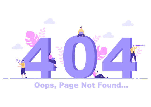 Error 404  Ilustración