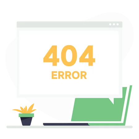 404 Error  イラスト