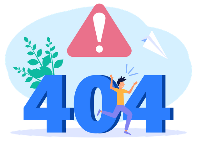 404 Error Alert  Illustration