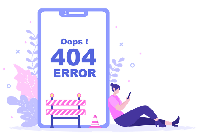 Página de error 404  Ilustración