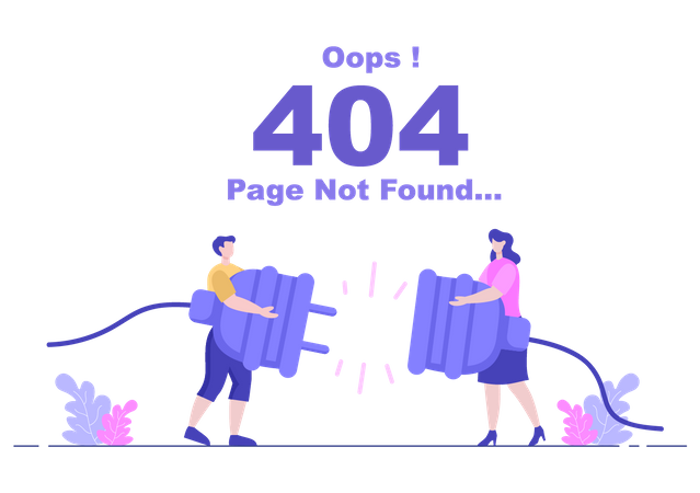 Mensaje de error 404  Ilustración