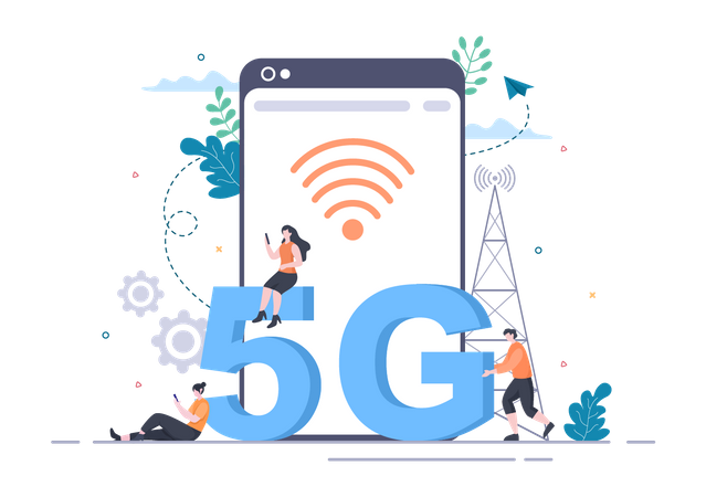 Smartphone 5g  Ilustração