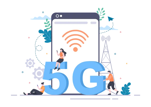 Smartphone 5g  Ilustração