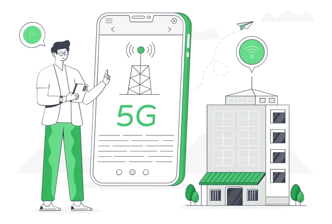 5G Technology  일러스트레이션