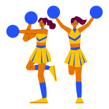 Bravo les filles avec Pom-Pom Girl  Illustration