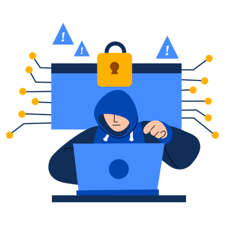 Account hacking  Illustration