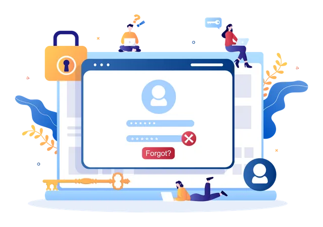 Account Login password  Illustration