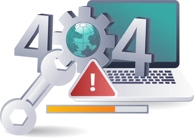 Addressing 404 Errors in Technology Systems computer  Illustration