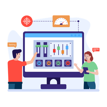 Admin control panel  Illustration