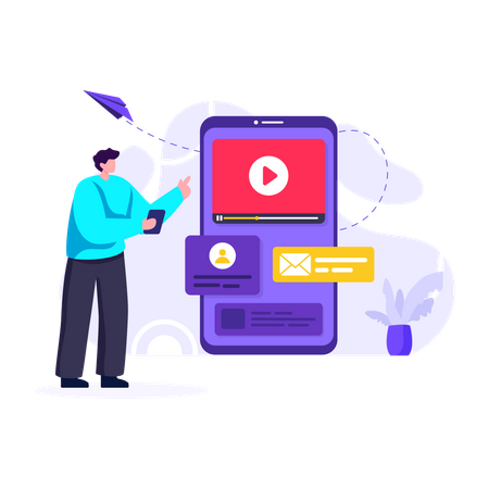 Advertising on video sharing platform  Illustration