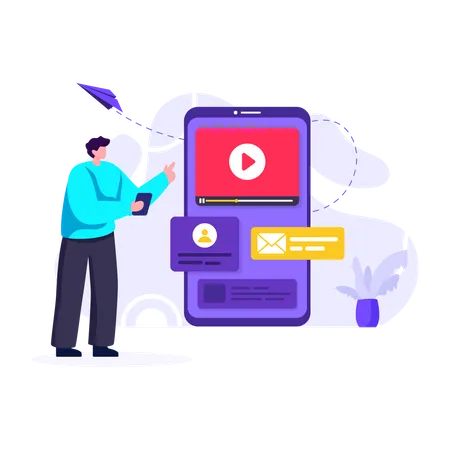 Advertising on video sharing platform  Illustration