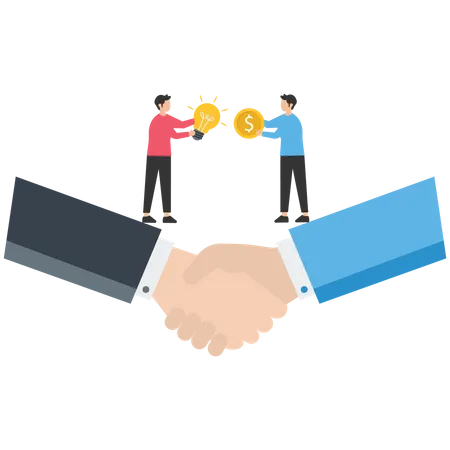 Agreement and exchange of ideas  Illustration