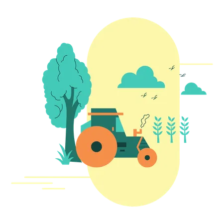 Ilustración de vector agrícola.  Ilustración