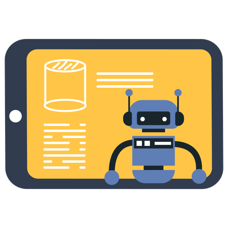 AI bot giving information  Illustration