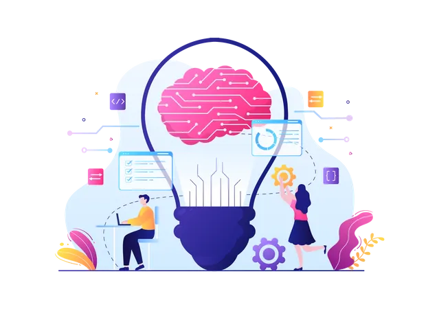 AI Brain Technology  Illustration