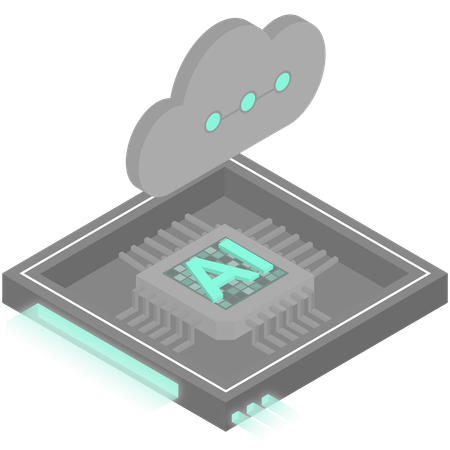 Ai cloud chip  Illustration