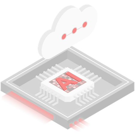 Ai cloud chip  Illustration